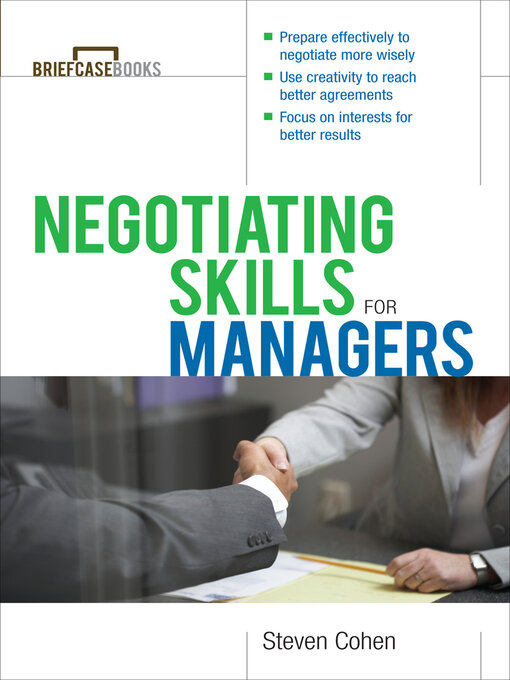 Title details for Negotiating Skills for Managers by Steven Cohen - Available